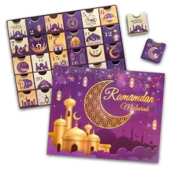 Ramadan Advent Calendar Purple Gold One Size NEW IN BOX! - Picture 2 of 10